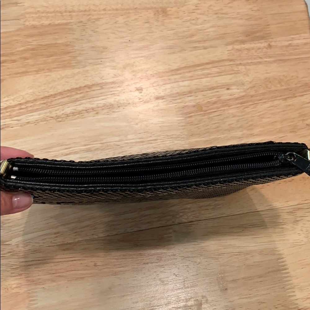 Black sequin evening clutch with front pocket - Picture 4 of 6